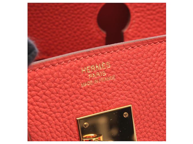 Hermès Borsa a mano Hermes Birkin 30 Rosso - vista 4