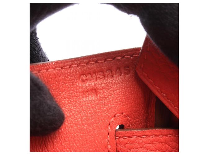 Hermès Borsa a mano Hermes Birkin 30 Rosso - vista 5