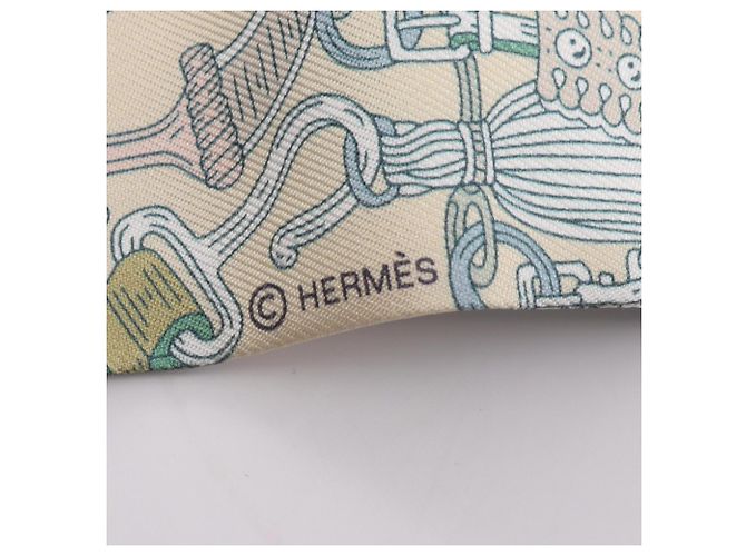 Hermès Twilly Hermes BOUQUETS SELLIER Multicolore Beige Verde - vista 4