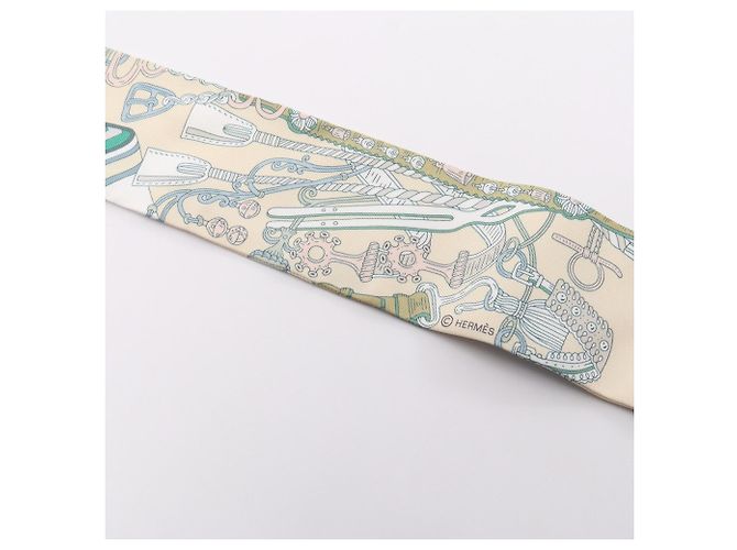 Hermès Twilly Hermes BOUQUETS SELLIER Multicolore Beige Verde - vista 7