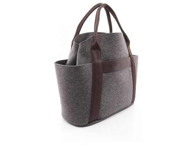 Hermès Hermes Sac de Pansage Groom 2-Way Tote Bag Marrone Damier ebene - vista 2