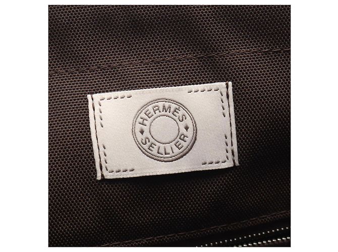 Hermès Hermes Sac de Pansage Groom 2-Way Tote Bag Marrone Damier ebene - vista 4