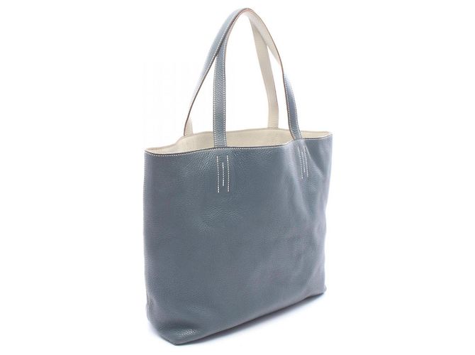 Hermès Hermes Double Sens 36 Wendbare Tote Bag Braun Blau - Ansicht 2