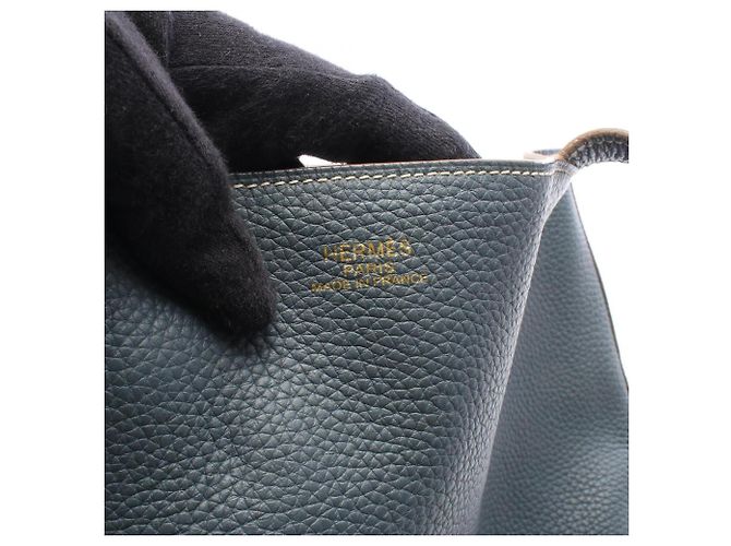 Hermès Hermes Double Sens 36 Wendbare Tote Bag Braun Blau - Ansicht 4