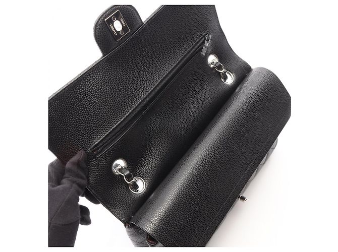 Borsa a tracolla Chanel Matelassé Double Flap Nero - vista 6