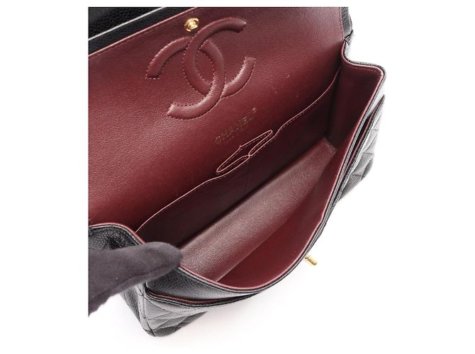 Borsa a tracolla Chanel Matelassé Double Flap Nero - vista 3