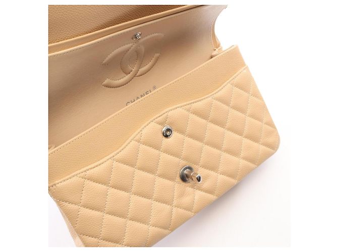 Borsa a tracolla Chanel Matelassé Double Flap Beige - vista 10