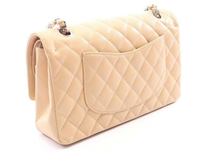 Borsa a tracolla Chanel Matelassé Double Flap Beige - vista 2