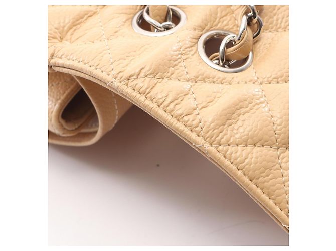 Borsa a tracolla Chanel Matelassé Double Flap Beige - vista 8