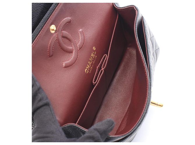 Borsa a tracolla Chanel Matelassé Double Flap Nero - vista 3