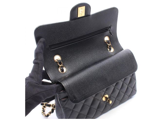 Borsa a tracolla Chanel Matelassé Double Flap Nero - vista 6