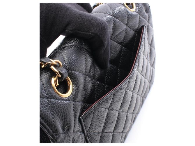 Borsa a tracolla Chanel Matelassé Double Flap Nero - vista 7