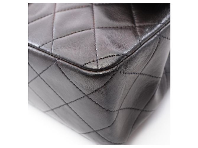 Sac à épaule Chanel Matelassé Double Flap Noir - vue 10