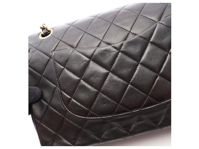 Sac à épaule Chanel Matelassé Double Flap Noir - vue 14