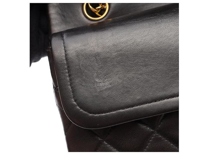 Sac à épaule Chanel Matelassé Double Flap Noir - vue 15