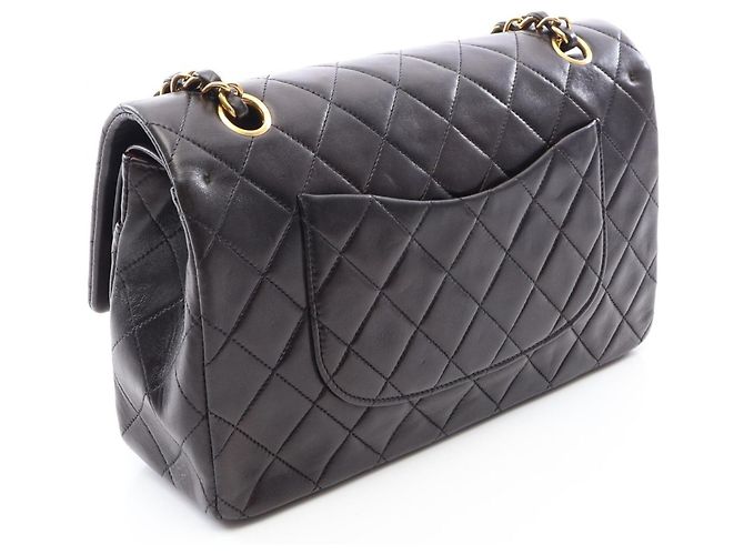 Sac à épaule Chanel Matelassé Double Flap Noir - vue 2