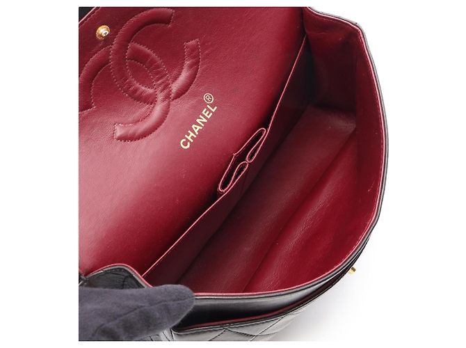 Sac à épaule Chanel Matelassé Double Flap Noir - vue 3