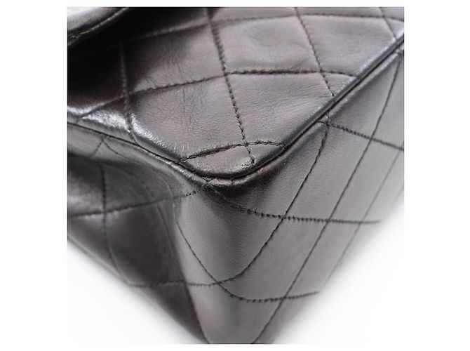 Sac à épaule Chanel Matelassé Double Flap Noir - vue 9