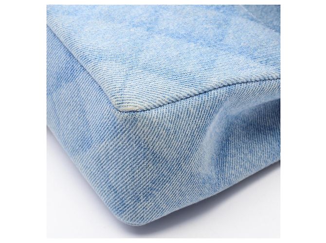 Borsa Chanel Matelassé Double Flap in denim Blu - vista 8
