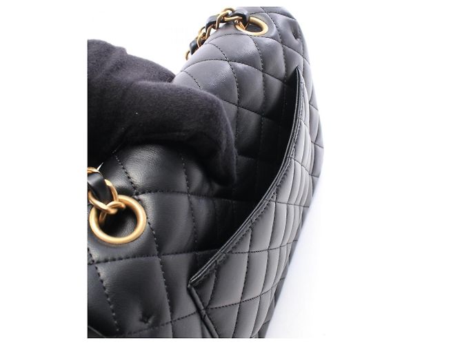 Borsa a tracolla Chanel Matelassé Double Flap Nero - vista 6