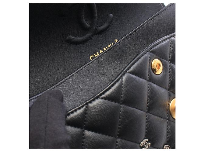 Borsa a tracolla Chanel Matelassé Double Flap Nero - vista 7