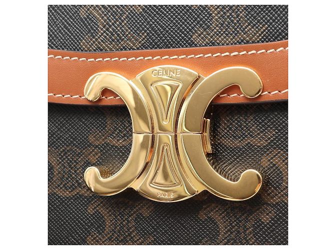 Céline Borsa Celine Classic Triomphe Marrone Nero - vista 6