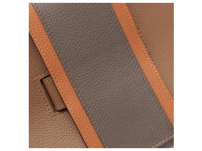 Hermès Borsa a tracolla Hermes H Passant Marrone Beige Grigio - vista 7