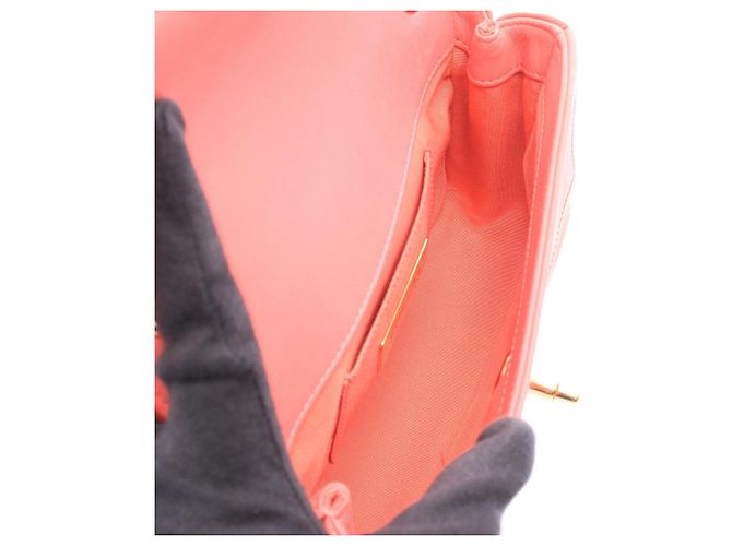 Borsa a spalla Chanel Matelassé Small Rosa Rosso - vista 3