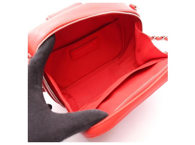 Borsa Chanel Matelassé Half Coco Camera Bag Rosso - vista 3