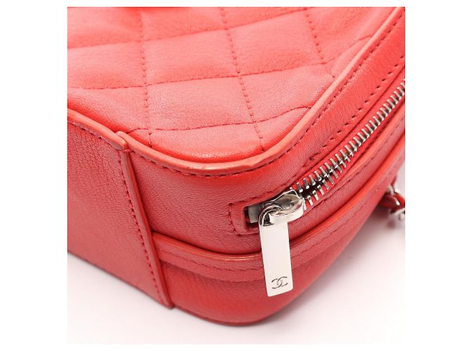 Borsa Chanel Matelassé Half Coco Camera Bag Rosso - vista 6
