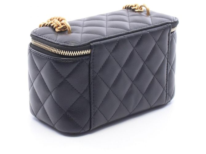 Borsa a tracolla Vanity Chanel Matelassé Nero - vista 2