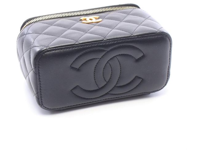 Borsa a tracolla Vanity Chanel Matelassé Nero - vista 7