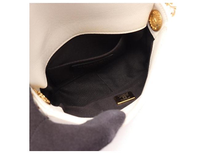 Borsa a tracolla Mini Flap Chanel Matelassé Bianco - Ansicht 3