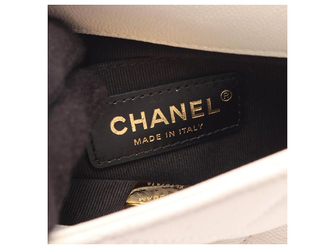 Borsa a tracolla Mini Flap Chanel Matelassé Bianco - Ansicht 4