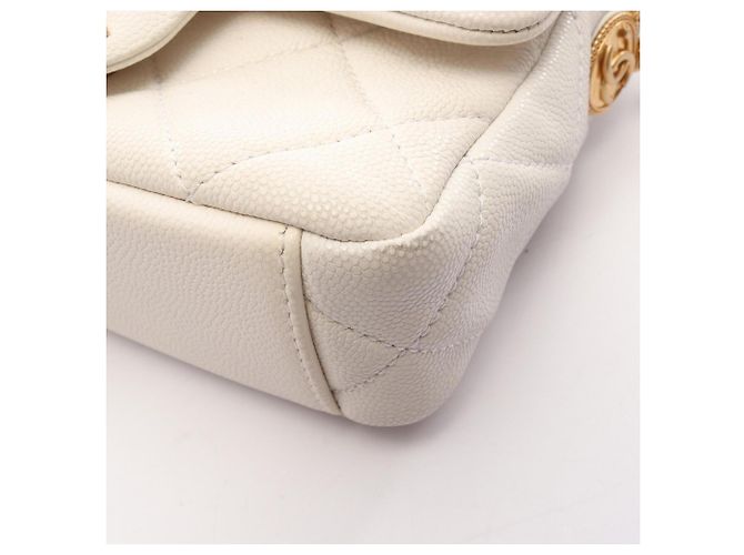 Borsa a tracolla Mini Flap Chanel Matelassé Bianco - Ansicht 6