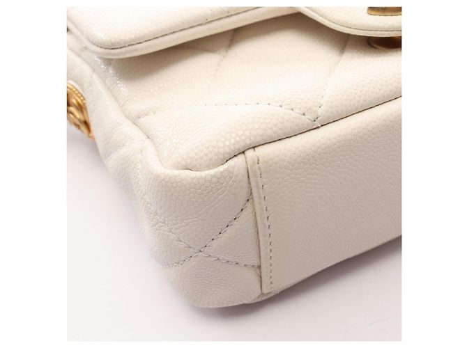 Borsa a tracolla Mini Flap Chanel Matelassé Bianco - Ansicht 7