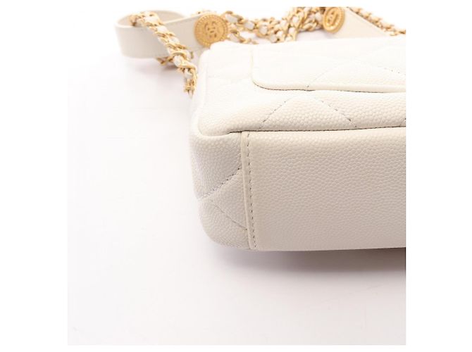 Borsa a tracolla Mini Flap Chanel Matelassé Bianco - Ansicht 8
