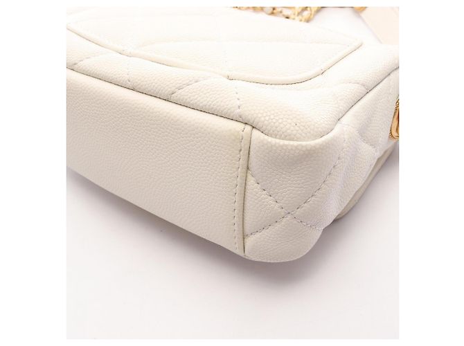 Borsa a tracolla Mini Flap Chanel Matelassé Bianco - Ansicht 9