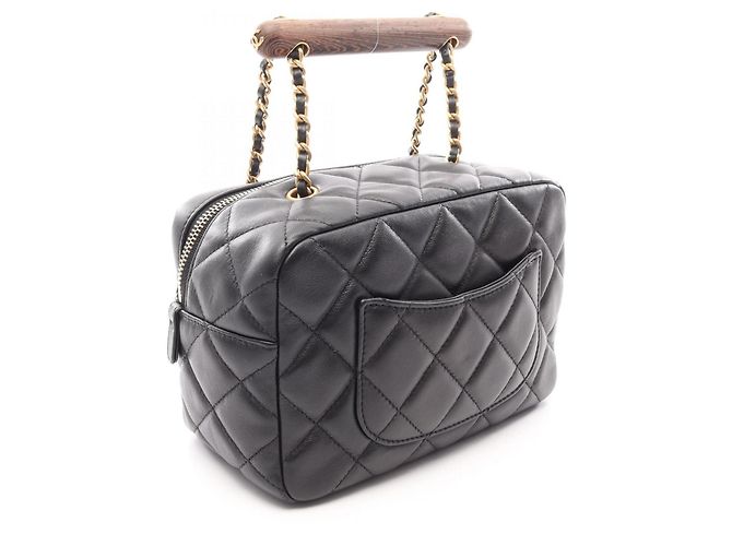 Borsa Mini Bowling Chanel Matelassé Nero - vista 2