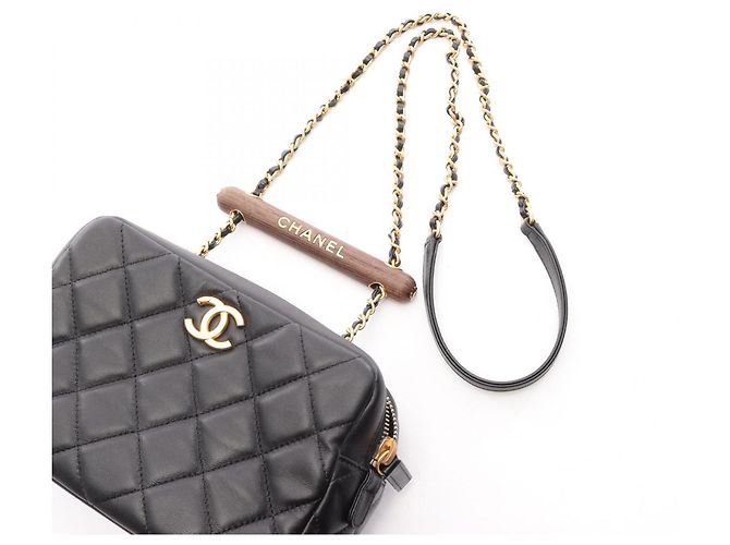 Borsa Mini Bowling Chanel Matelassé Nero - vista 7