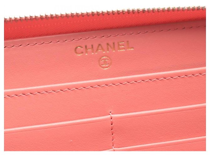 Cartera larga redonda Chanel Matelassé Rosa - vista 4
