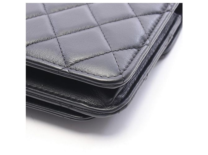 Borsa a tracolla Chanel Matelassé Logo Nero - vista 7