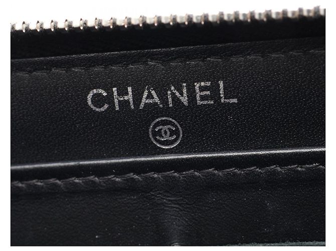 Cartera larga redonda Chanel Matelassé Glitter Negro - vista 4