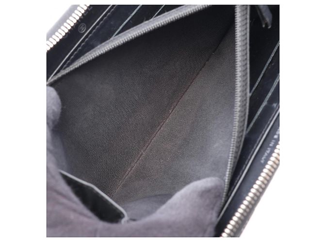 Cartera larga redonda Chanel Matelassé Glitter Negro - vista 6