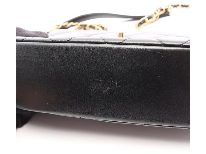 Borsa Chanel Mini Flap - Pelle Nera Nero - vista 11