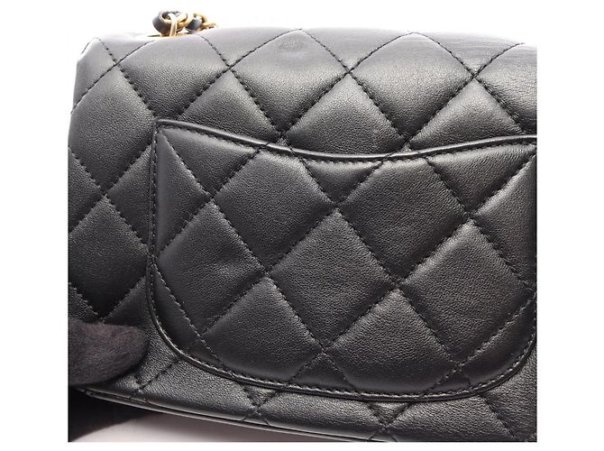 Borsa Chanel Mini Flap - Pelle Nera Nero - vista 13