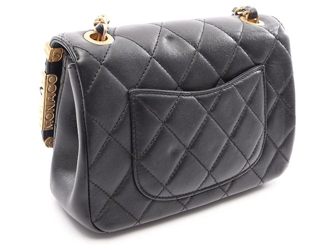 Borsa Chanel Mini Flap - Pelle Nera Nero - vista 2