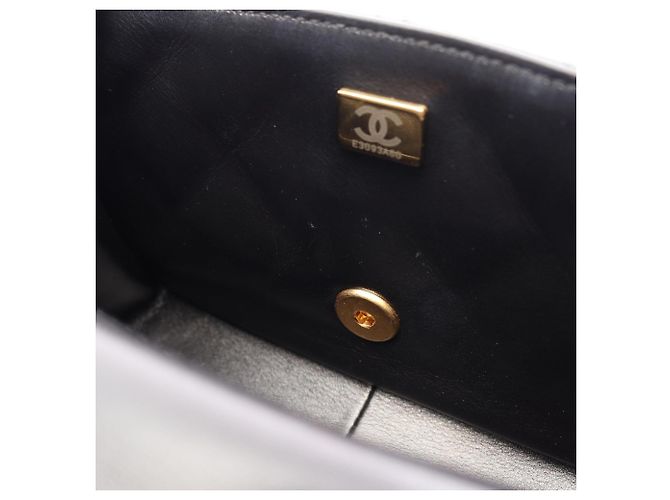 Borsa Chanel Mini Flap - Pelle Nera Nero - vista 6