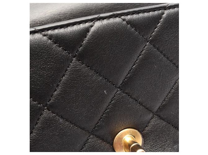 Borsa Chanel Mini Flap - Pelle Nera Nero - vista 9