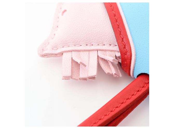 Hermès Hermes Rodeo PM Charm Rosa Rosso Blu Blu chiaro - vista 5
